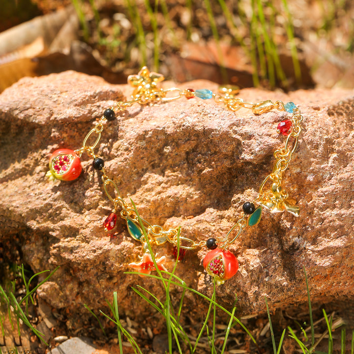 Pomegranate Charm Bracelet