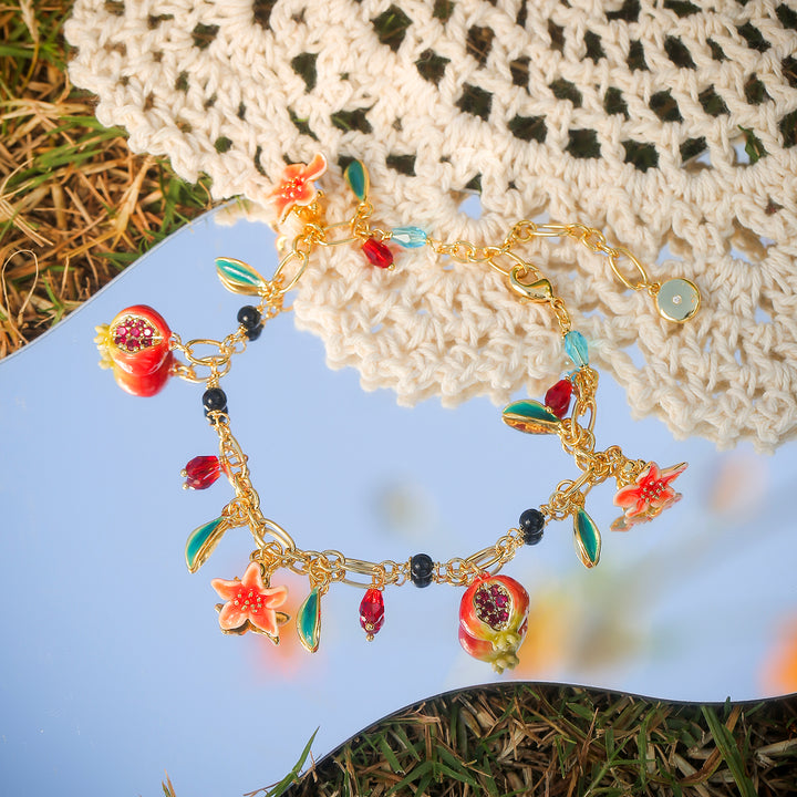 Pomegranate Charm Bracelet