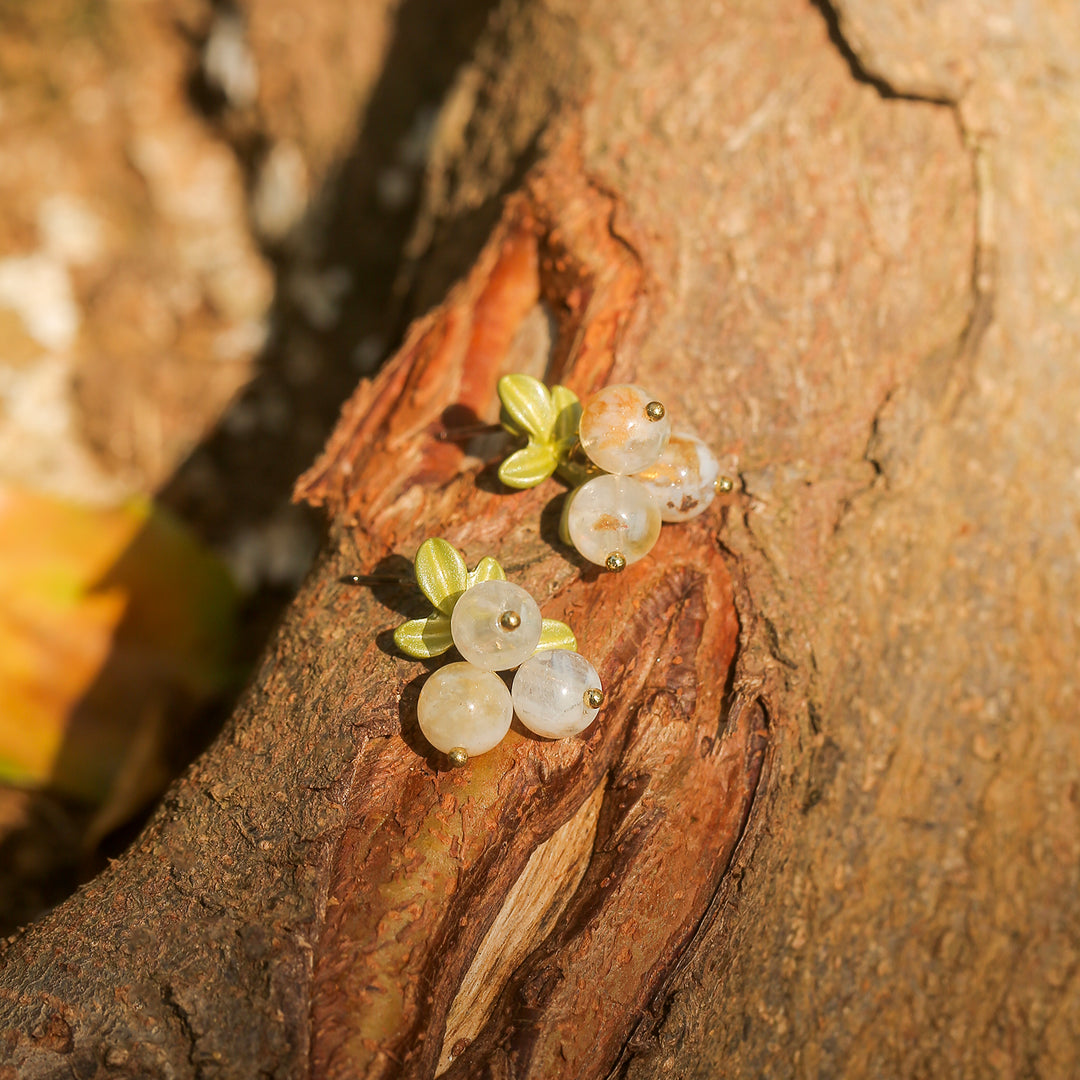 Boucles d'oreilles à la groseillerie