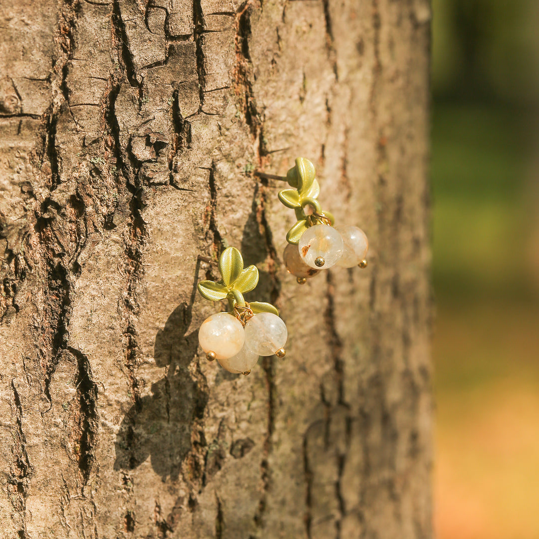 Boucles d'oreilles à la groseillerie