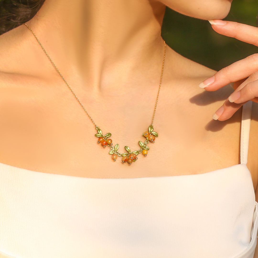 Collier de baies orange