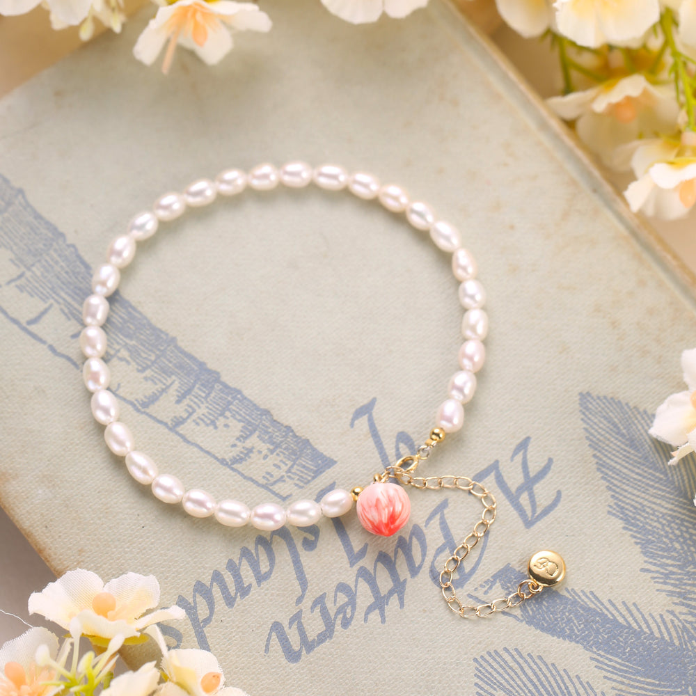 Selenichast Peach Pearl Anklet