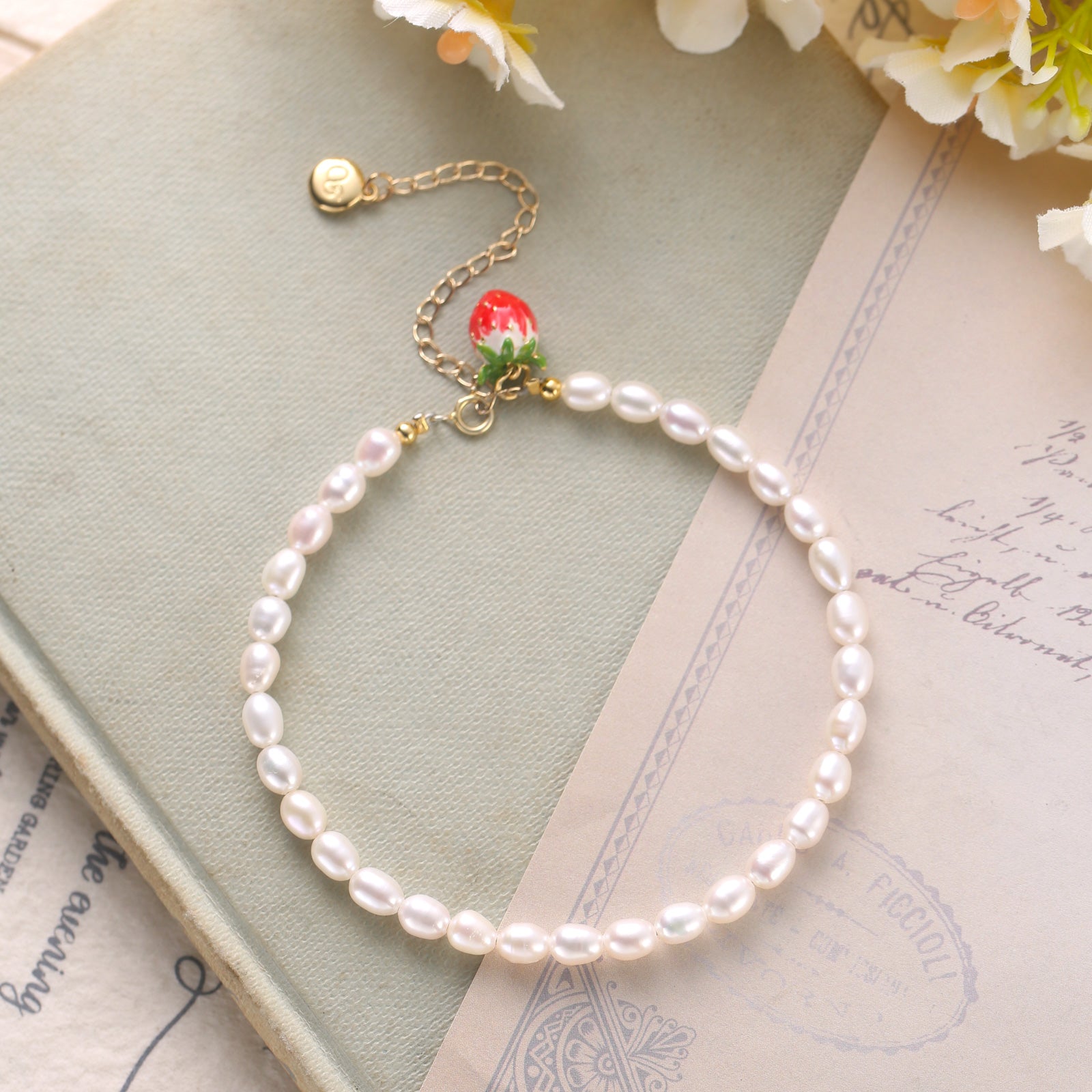 Selenichast Strawberry Pearl Anklet
