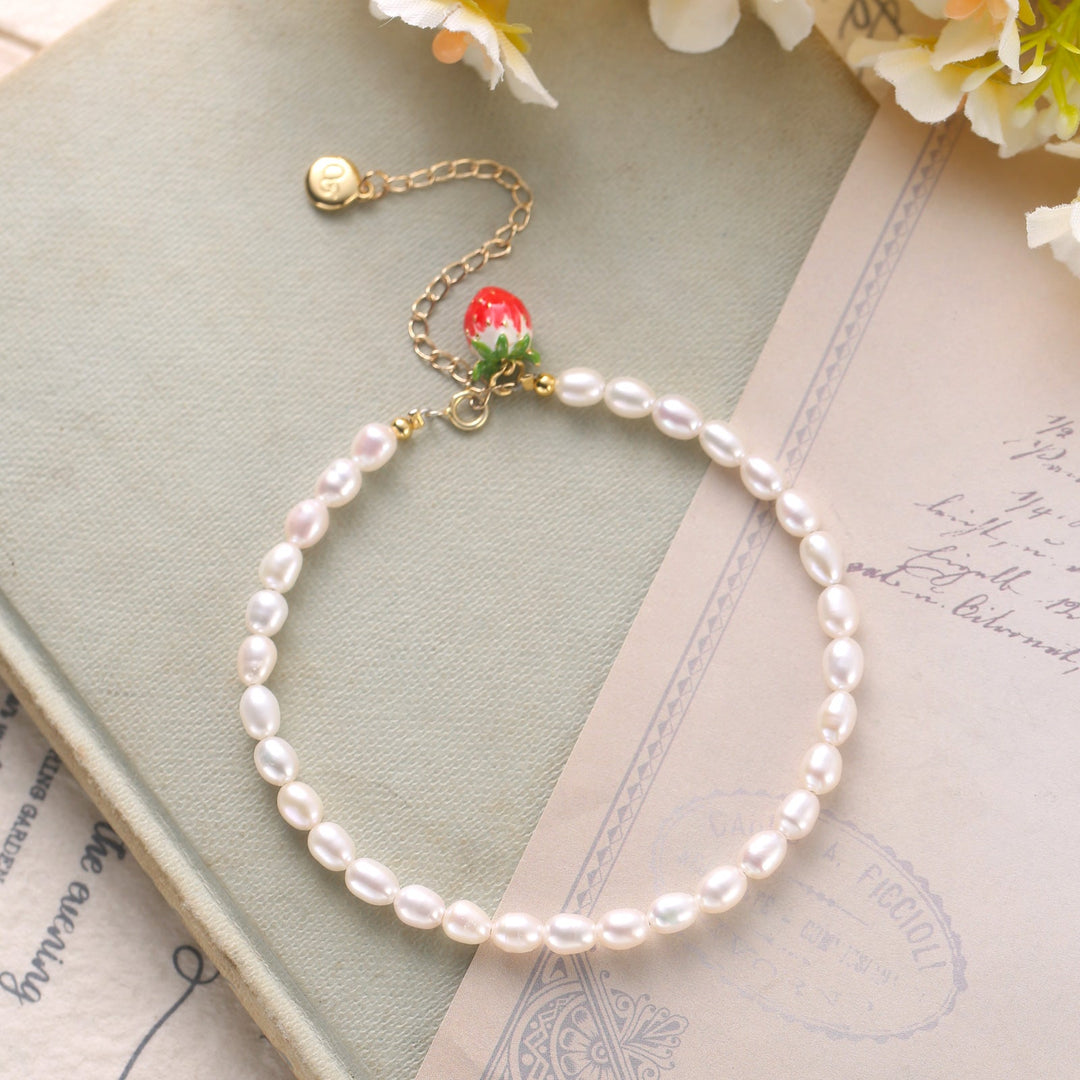 Bracelet de perle de fraise