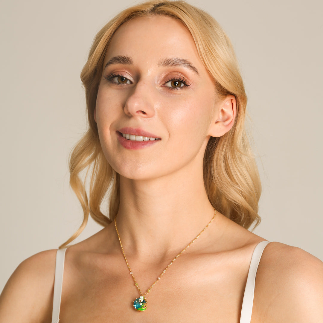 Lily of the Valley Aquamarine Necklace