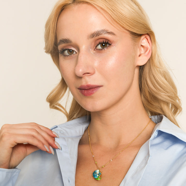 Lily of the Valley Aquamarine Necklace