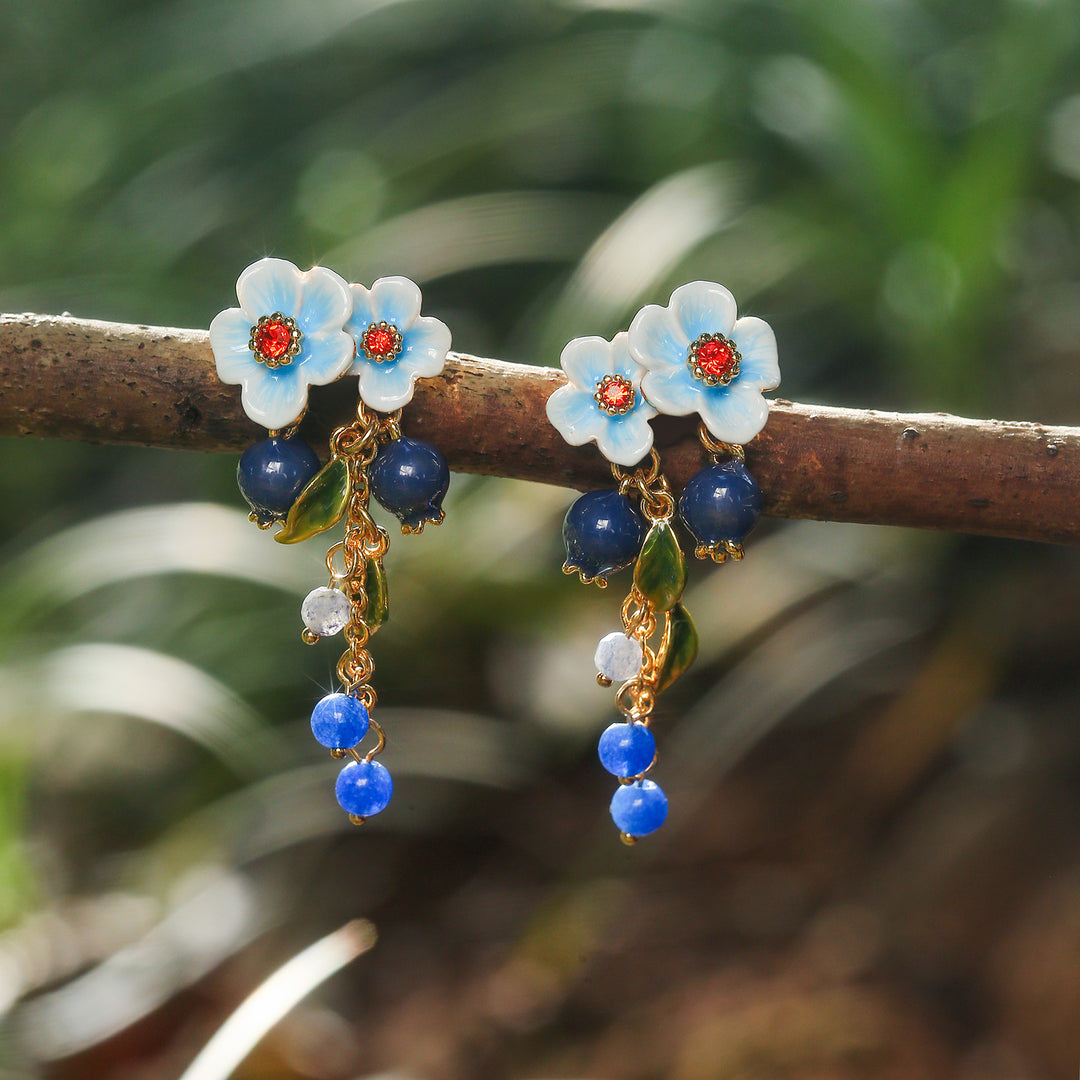 Blueberry Blossom Earrings Gift