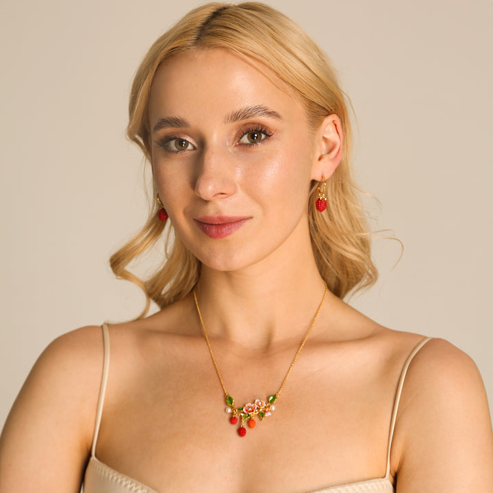 Raspberry Earrings