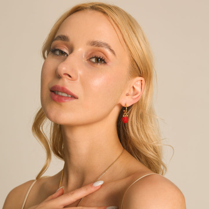 Raspberry Earrings