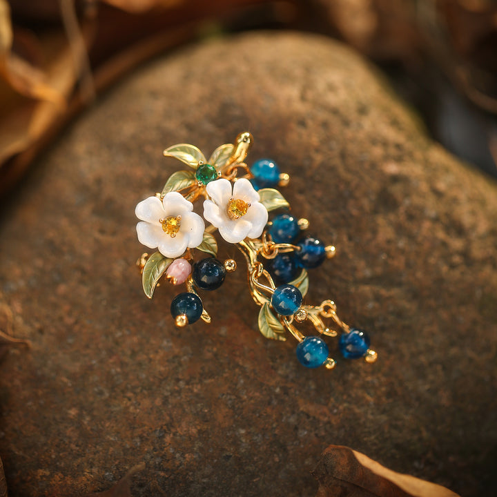 Blueberry Flower Brooch