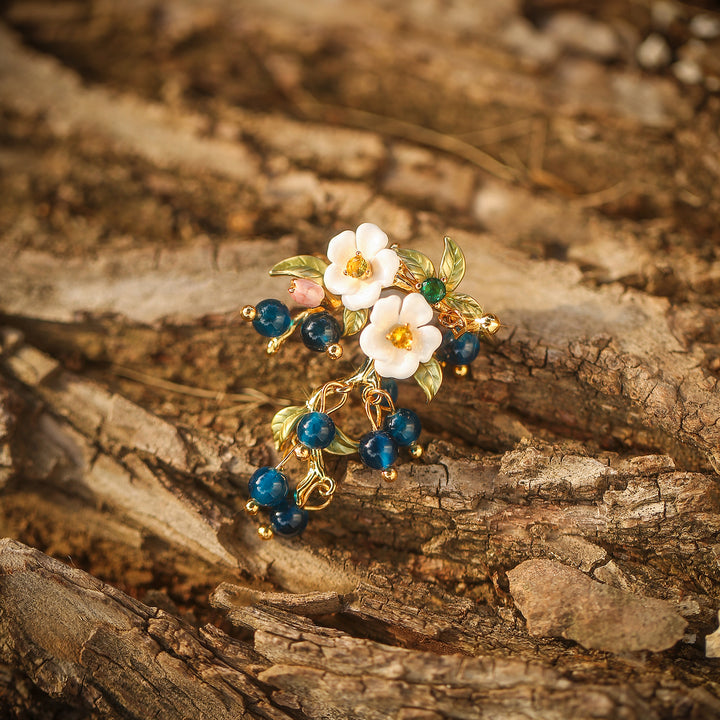 Blueberry Flower Brooch