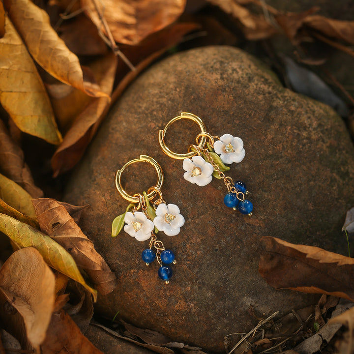 Blueberry Flower Earrings