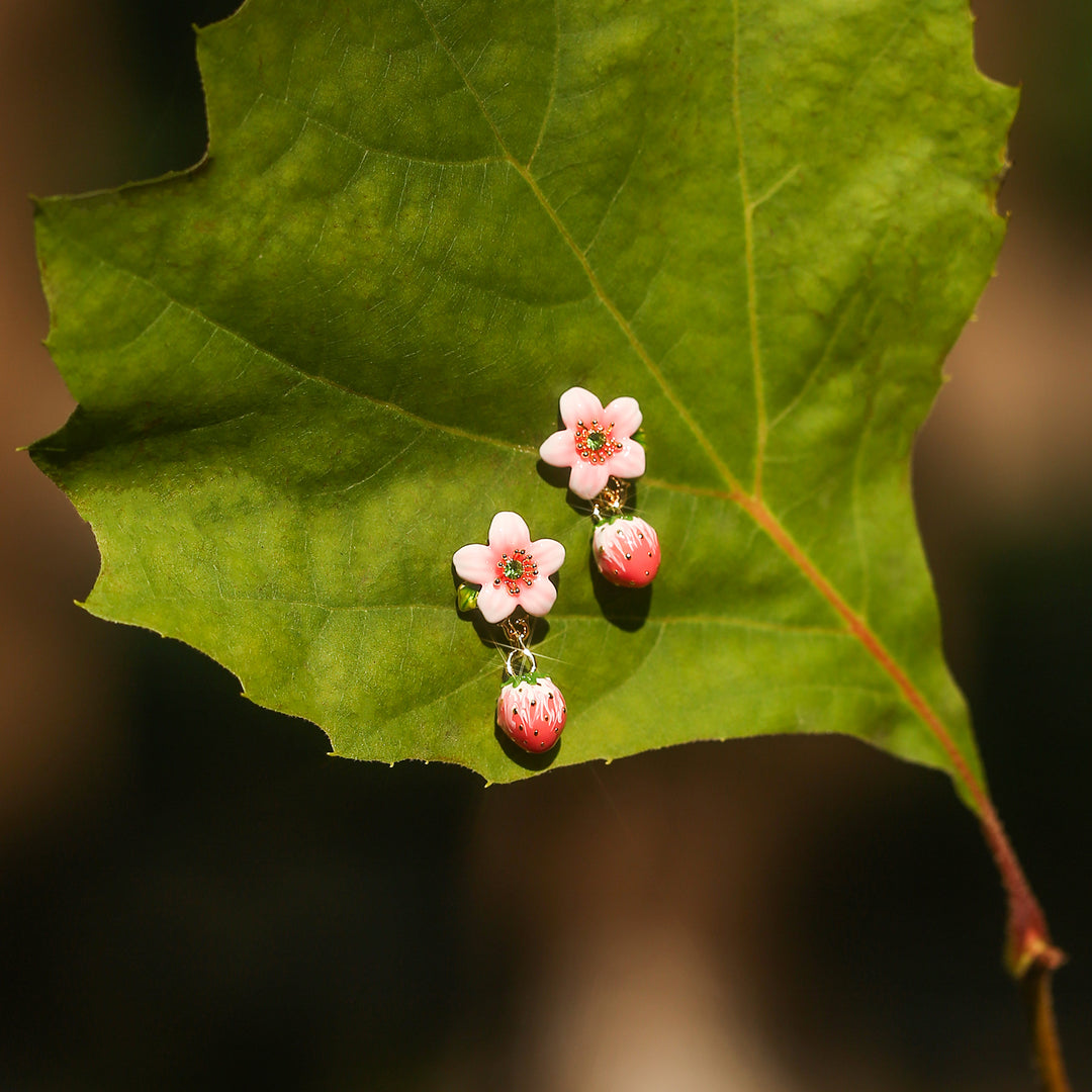 Strawberry Flower Earrings