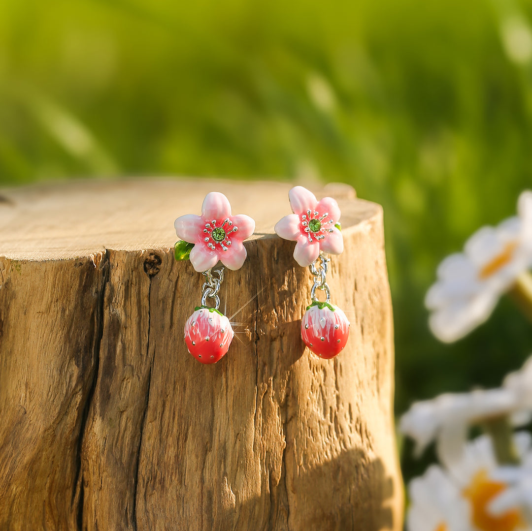 Strawberry Flower Earrings