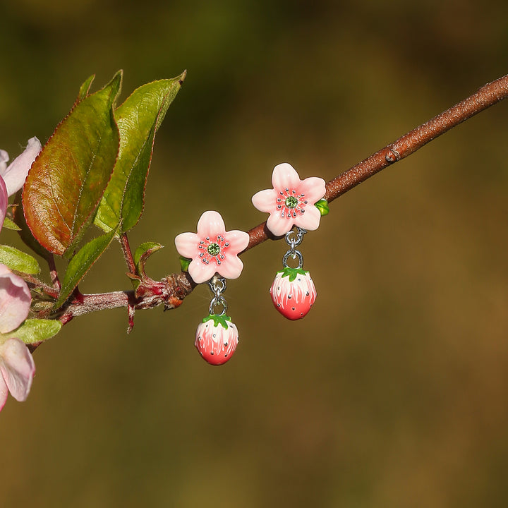 Strawberry Bloom Earrings Gift For Women