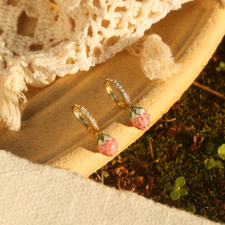 Strawberry Drop Earrings Gift