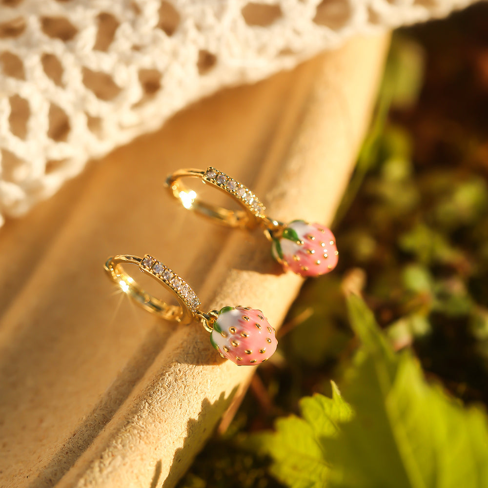Strawberry Drop Earrings