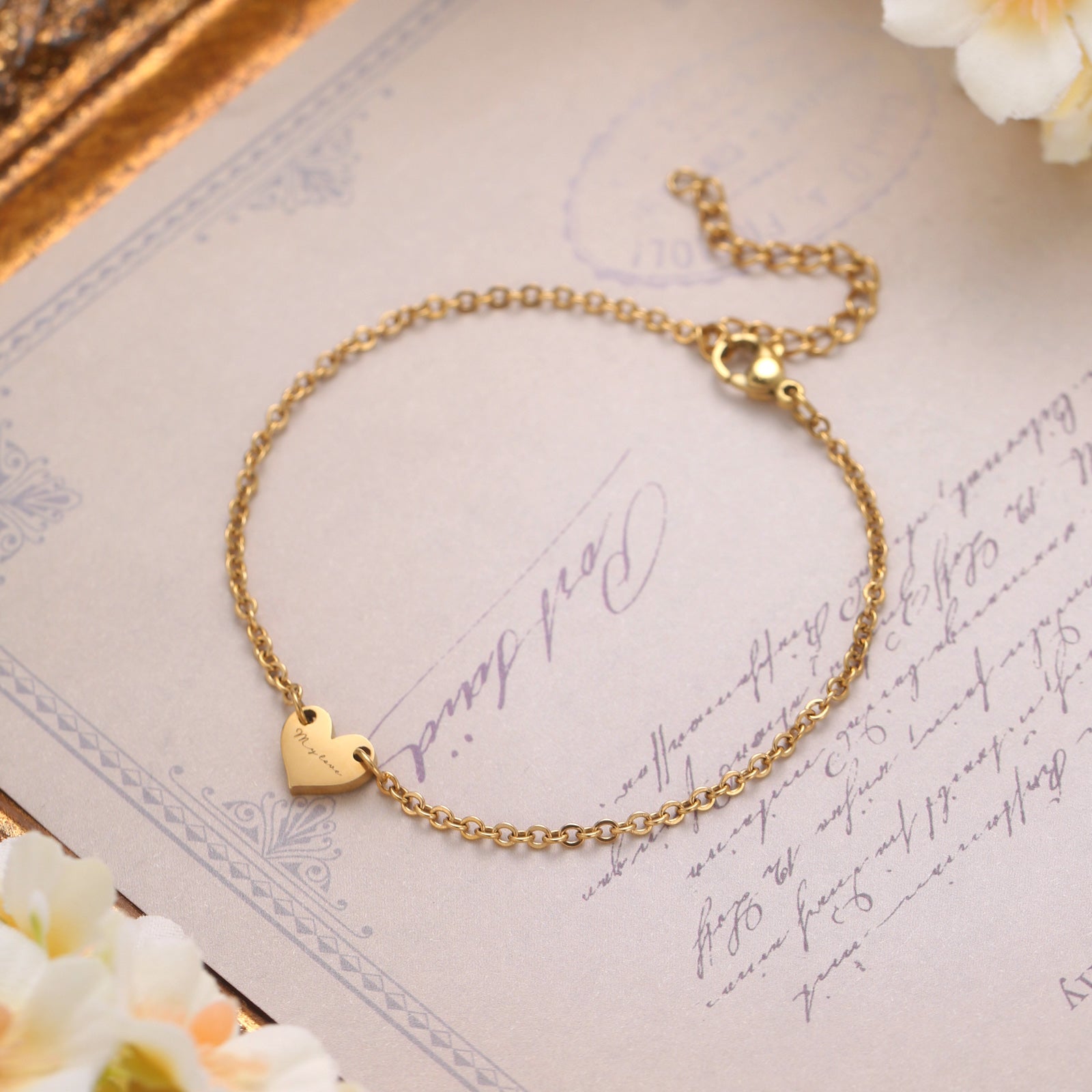 Selenichast Personalized Heart Anklet