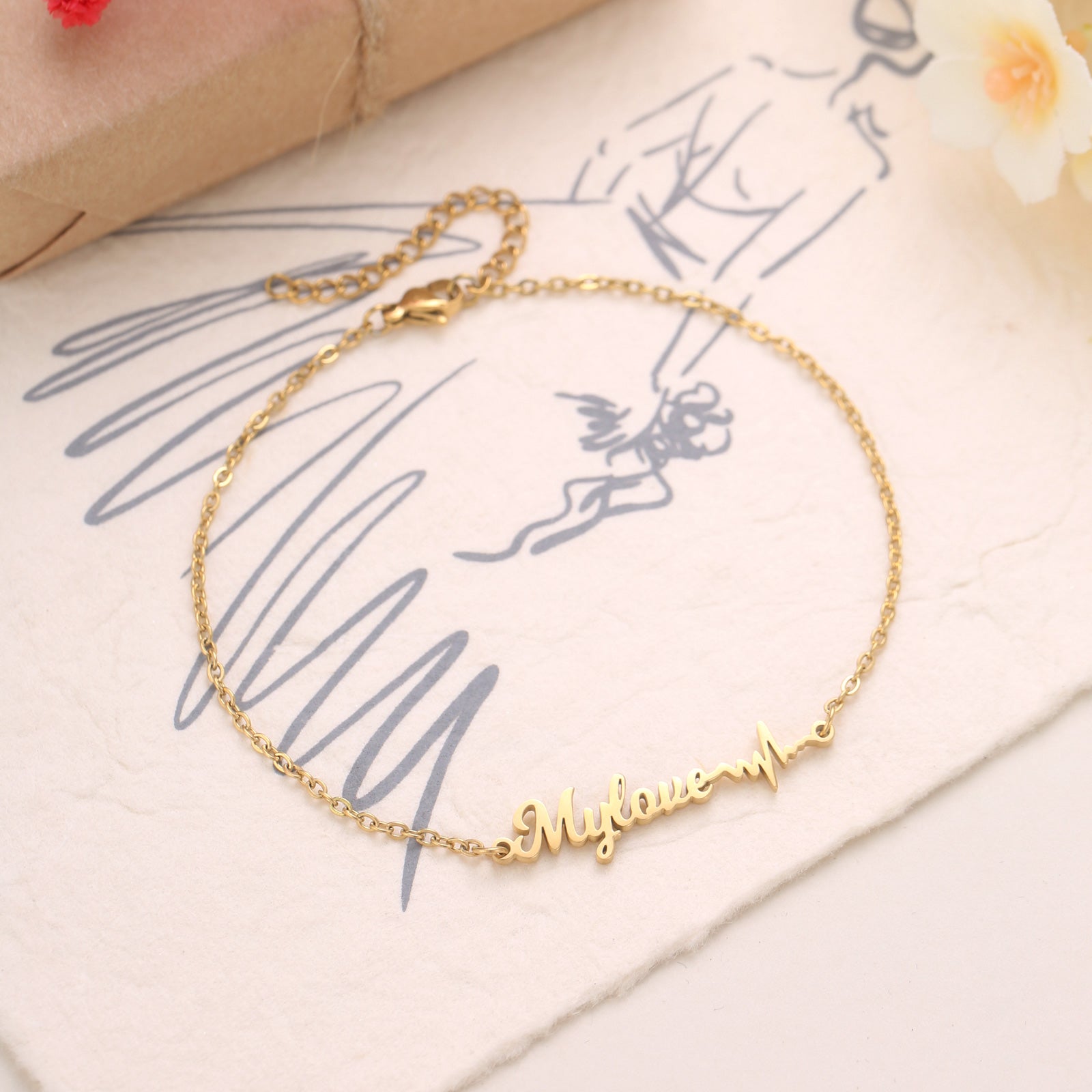 Customized Anklets With Initials Gold Name Anklet Personalized