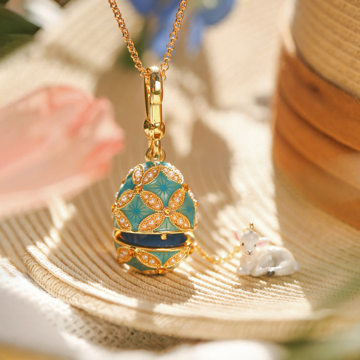 Sheep Egg Locket Necklace