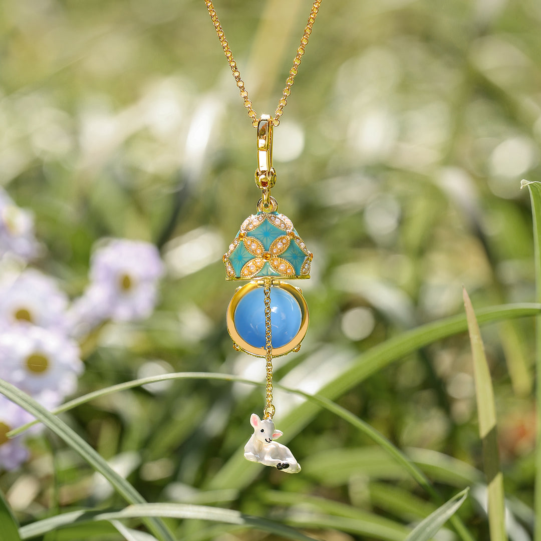 Sheep Egg Locket Necklace