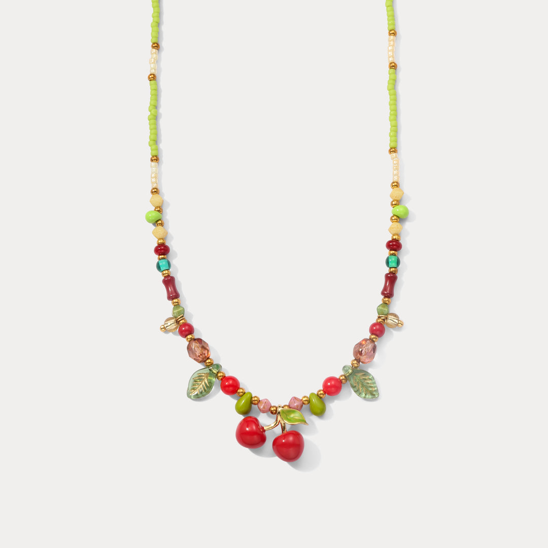 Selenichast Cherry Beads Necklace