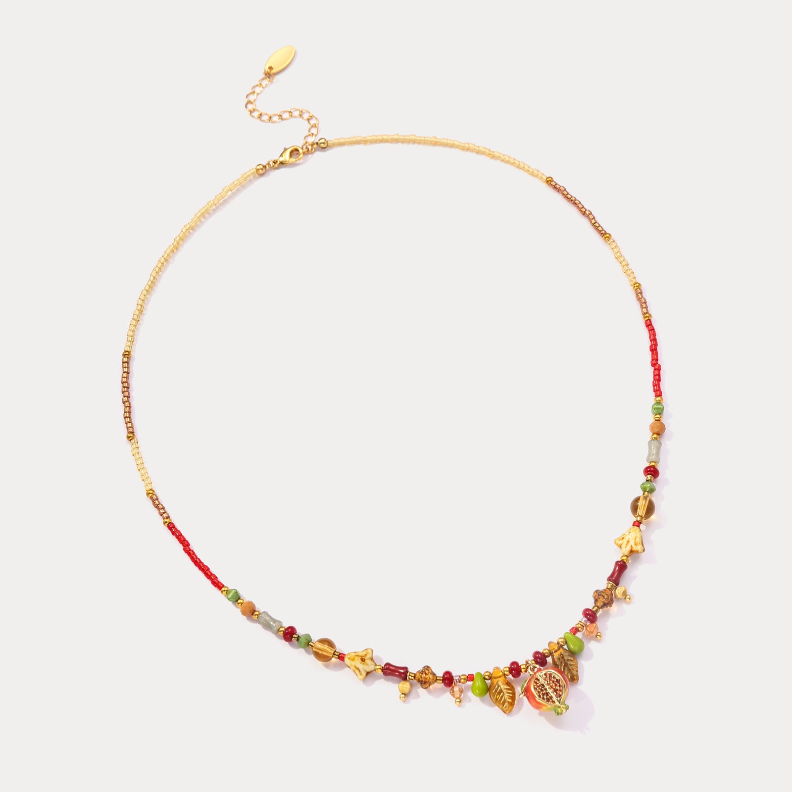 Vintage Pomegranate Charm Necklace