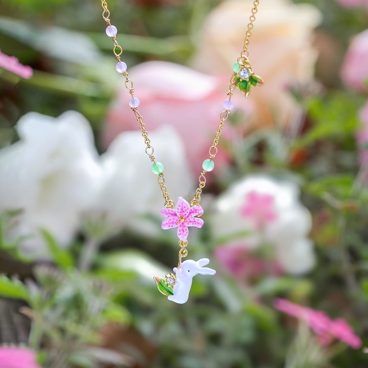 Lily Rabbit Necklace