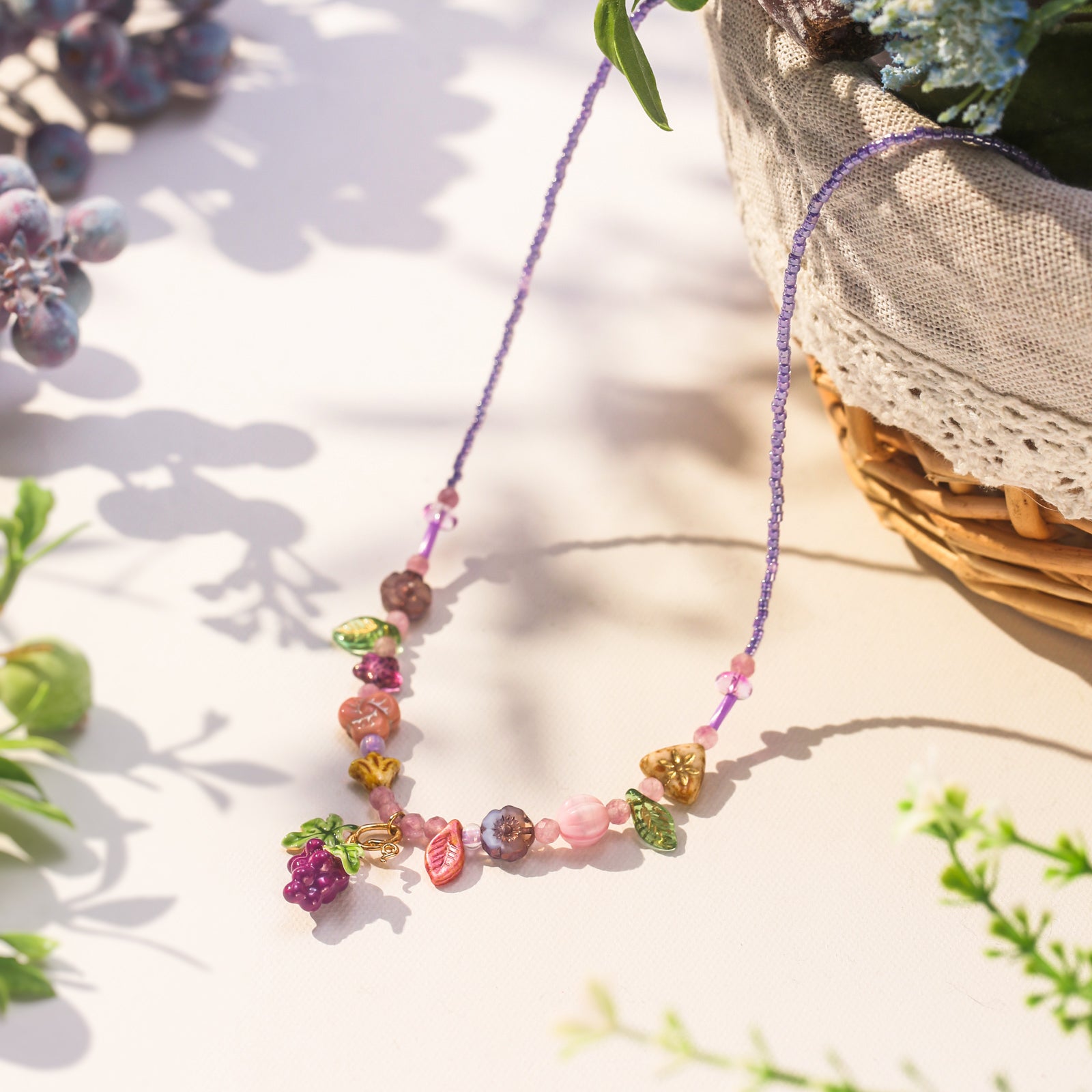 Colorful beaded necklace