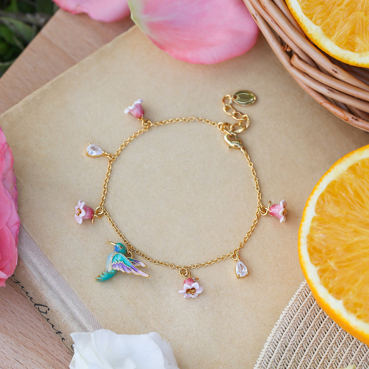 Hummingbird Flower Bracelet