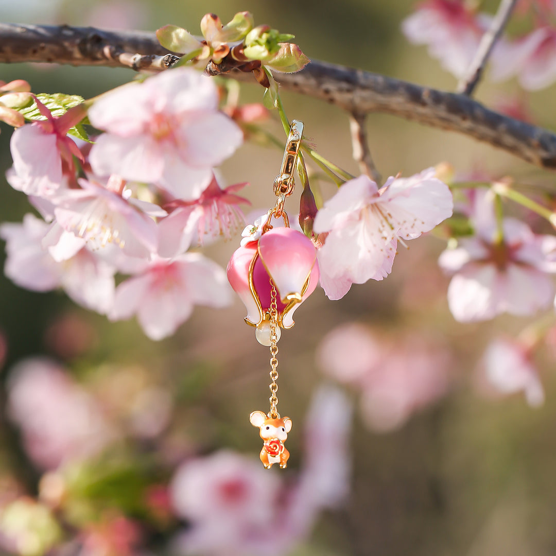 Rose Hamster Locket Necklace