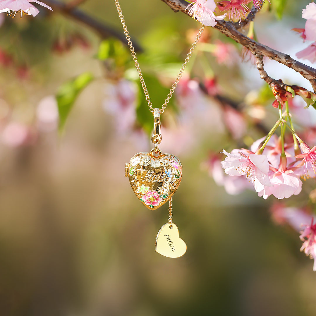 Mom Heart Locket Necklace