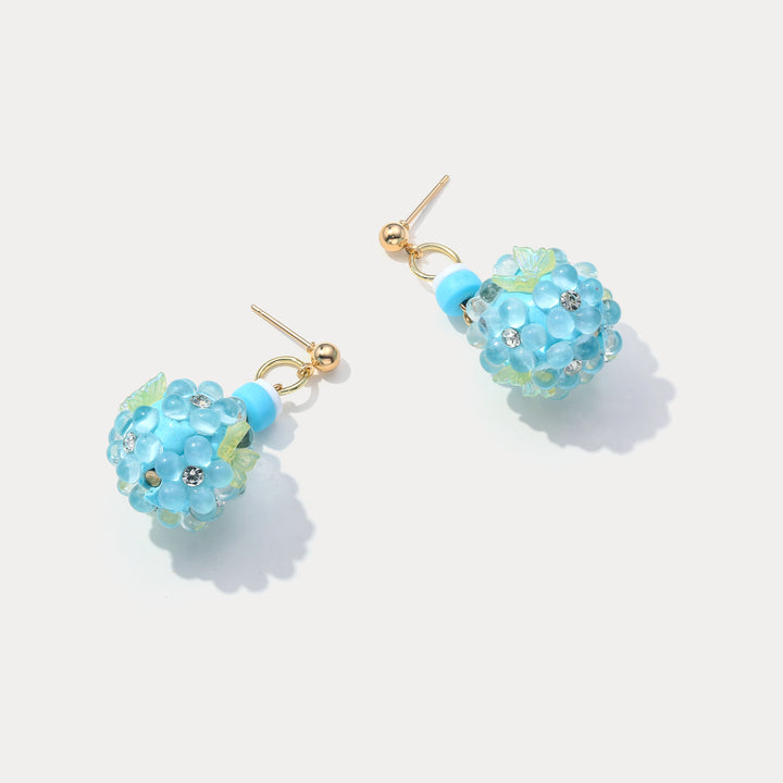 Blue Hydrangea Earrings