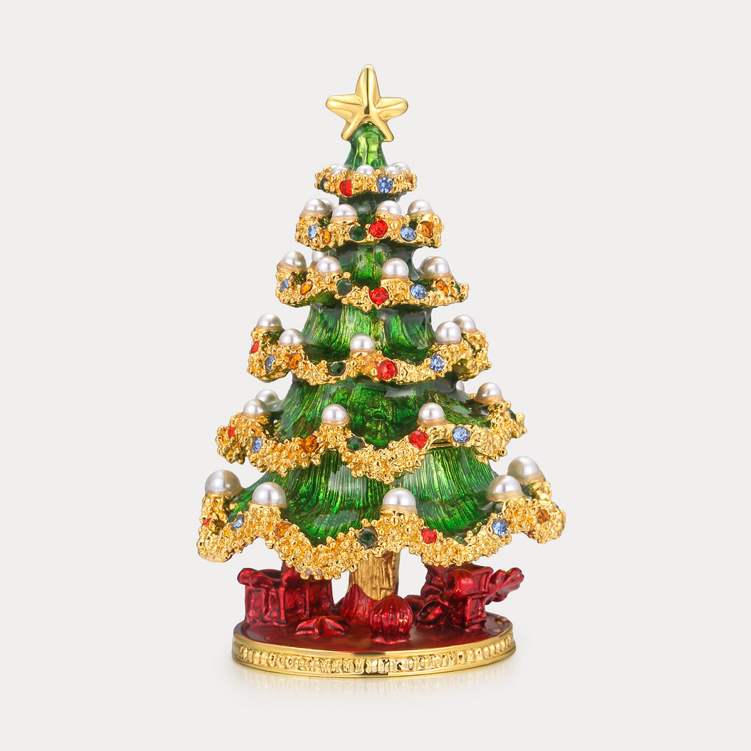 Boîte à bijoux d'arbre de Noël