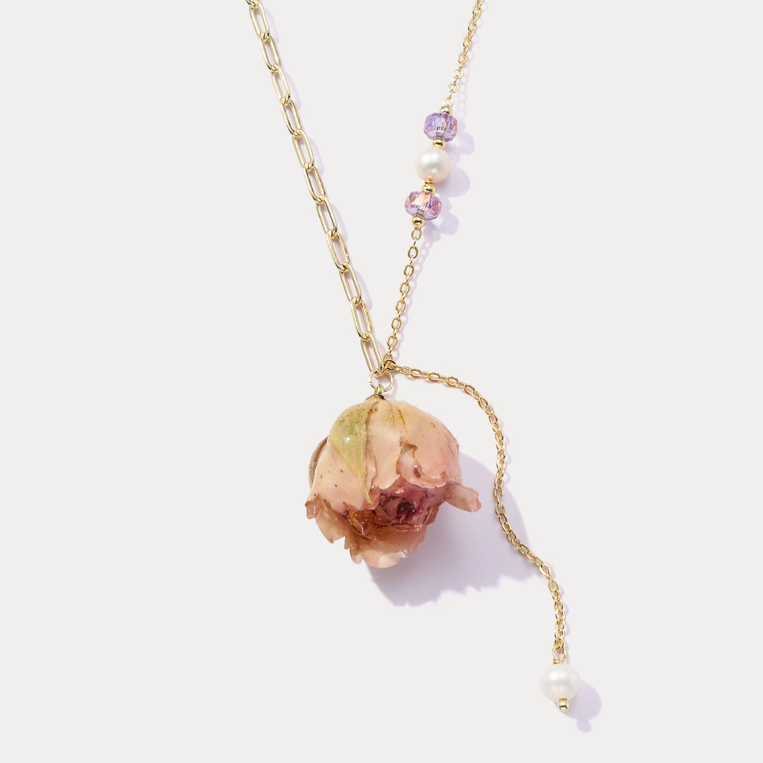 Selenichast Dried Rose Necklace