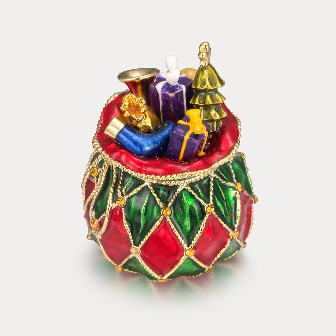 Boîte de bijoux de sac de Noël