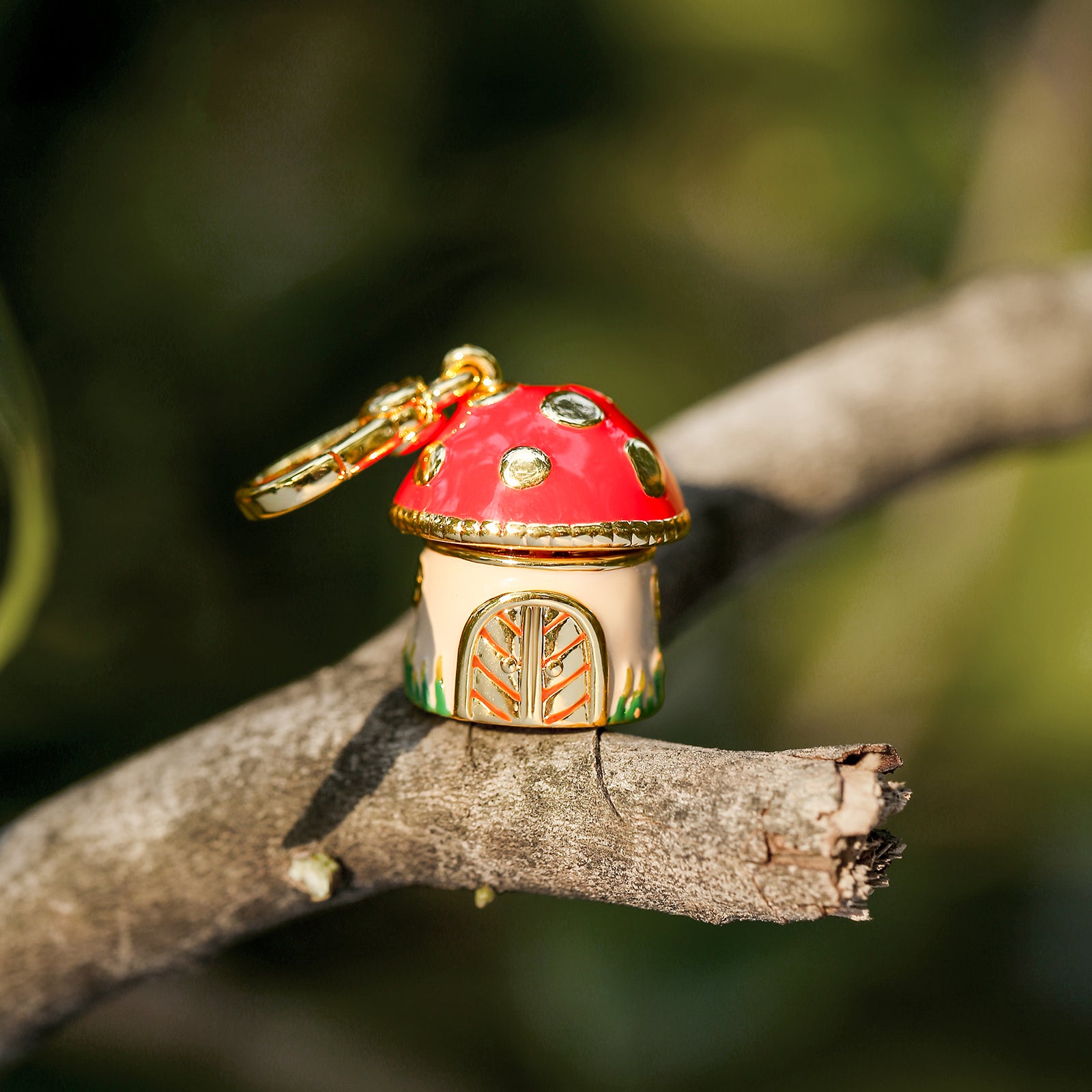 Squirrel Mushroom Locket Necklace