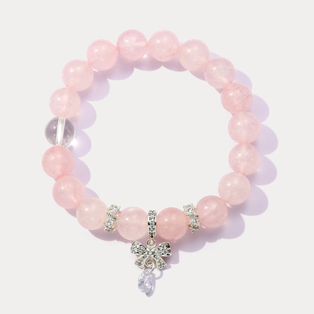 Selenichast Rose Quartz Bead Bracelet