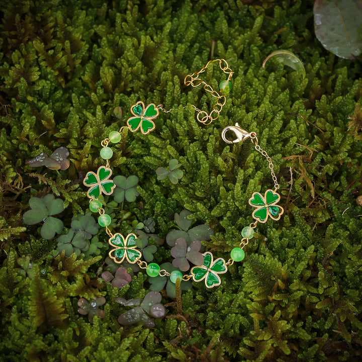 Four Leaf Clover Beads Bracelet