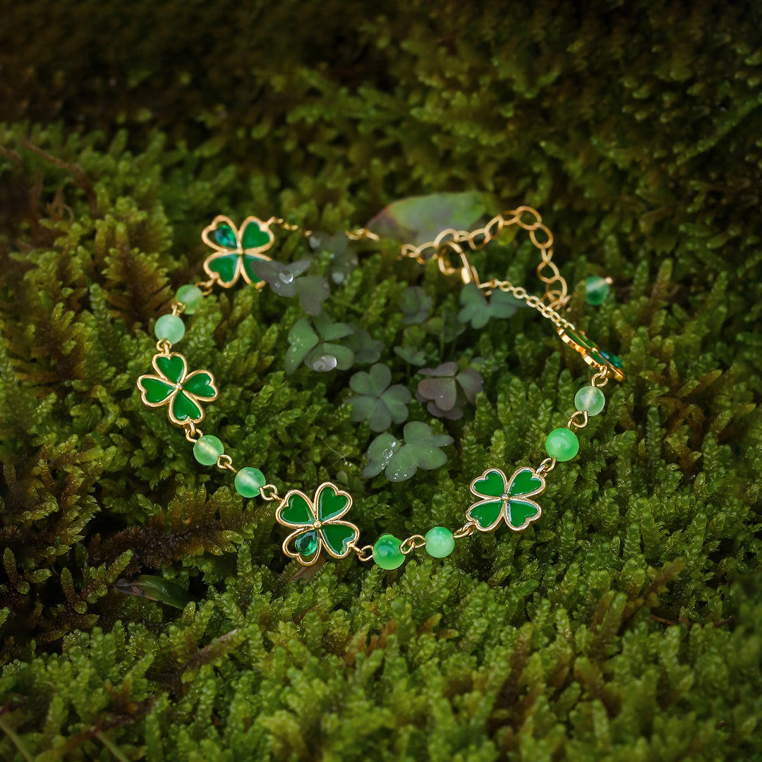 Four Leaf Clover Beads Bracelet