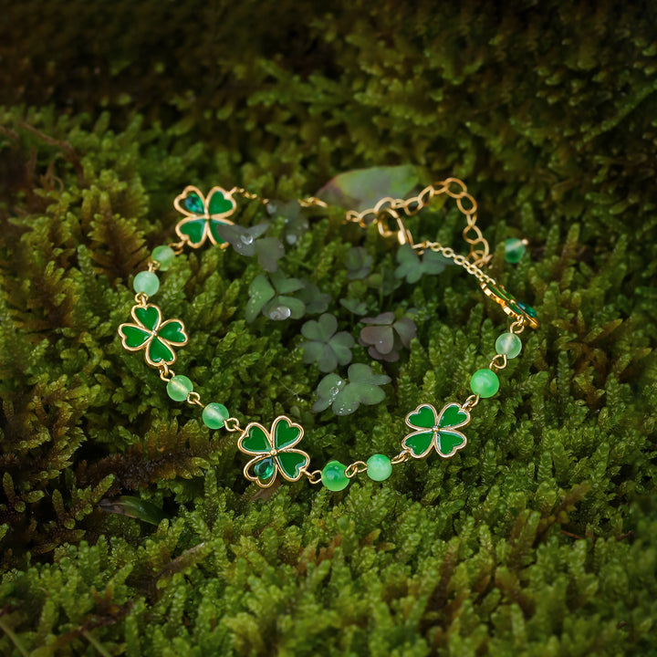 Four Leaf Clover Beads Bracelet