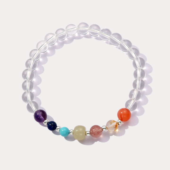 Selenichast Clear Quartz Crystal Bracelet