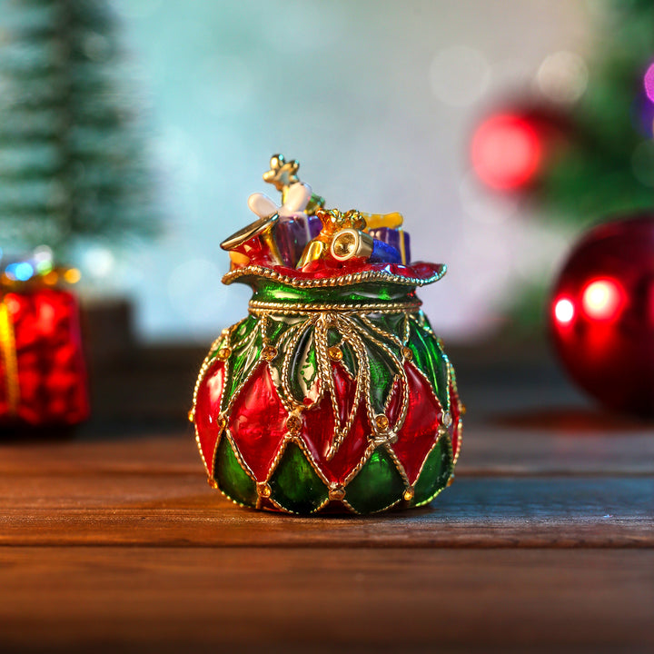 Joyero de bolsas de suerte de Navidad