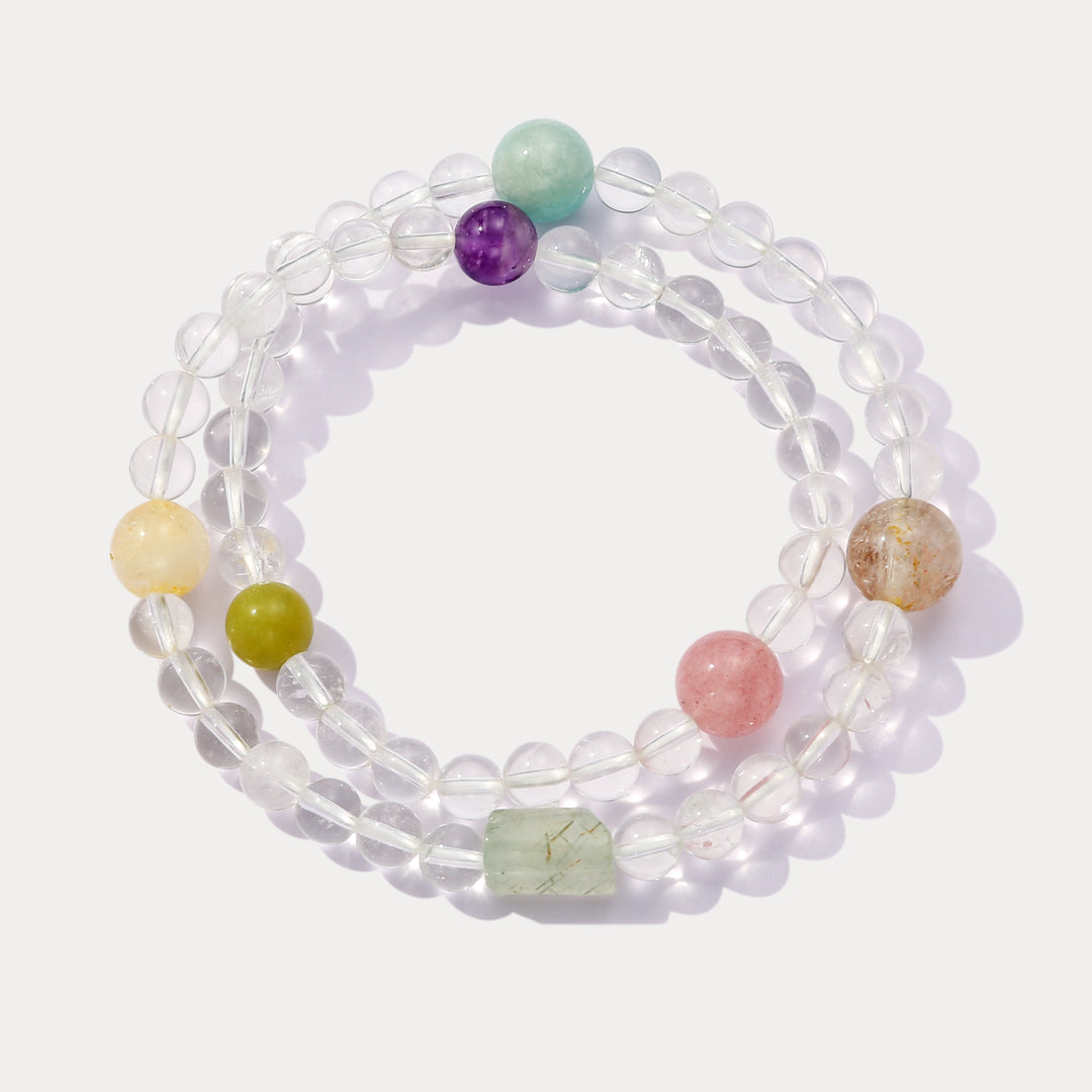 Clear Quartz Beaded Bracelet