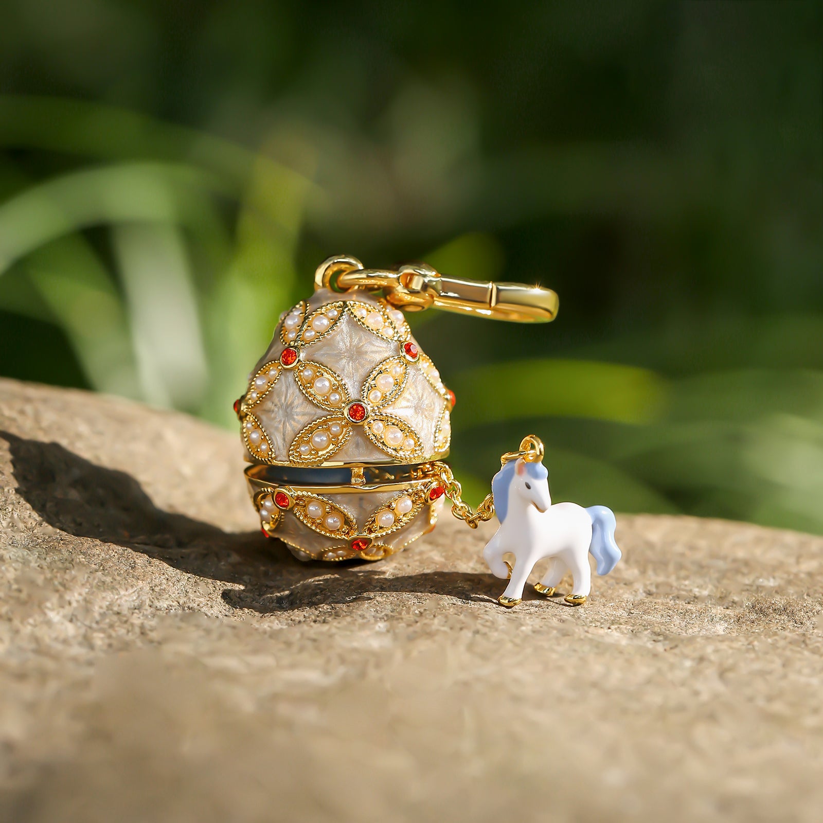 Horse Egg Locket Necklace