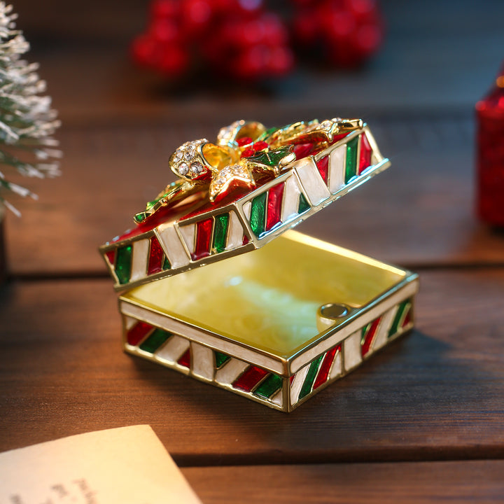 Christmas Gift Jeweled Trinket Box