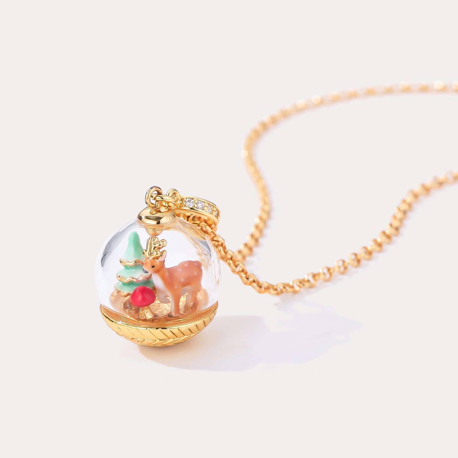 Deer Globe Necklace