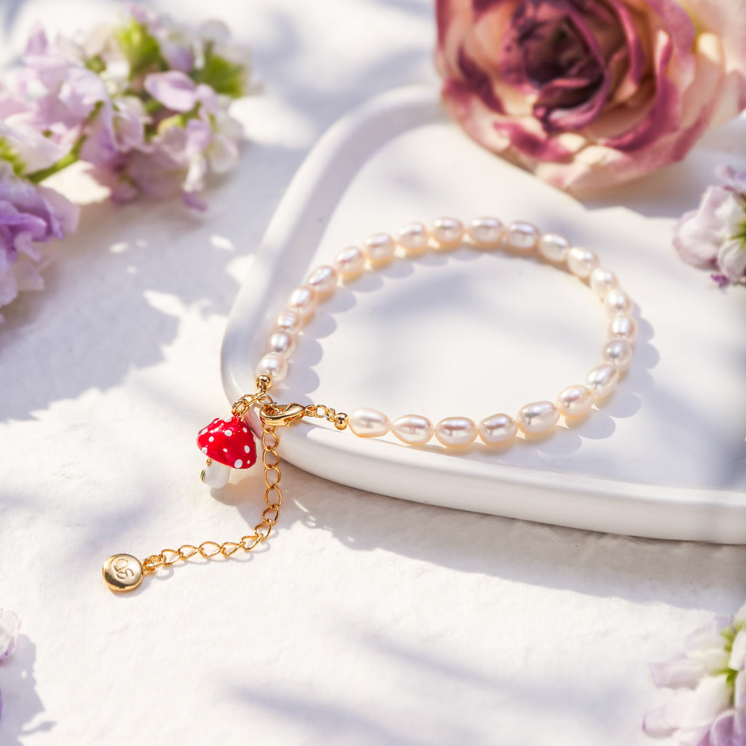 Mushroom Pearl Bracelet