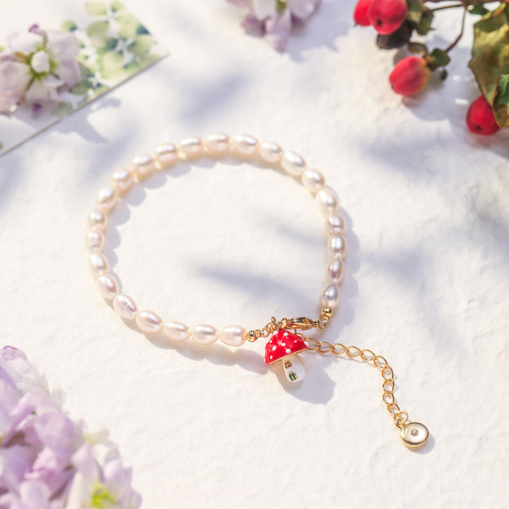 Mushroom Pearl Bracelet