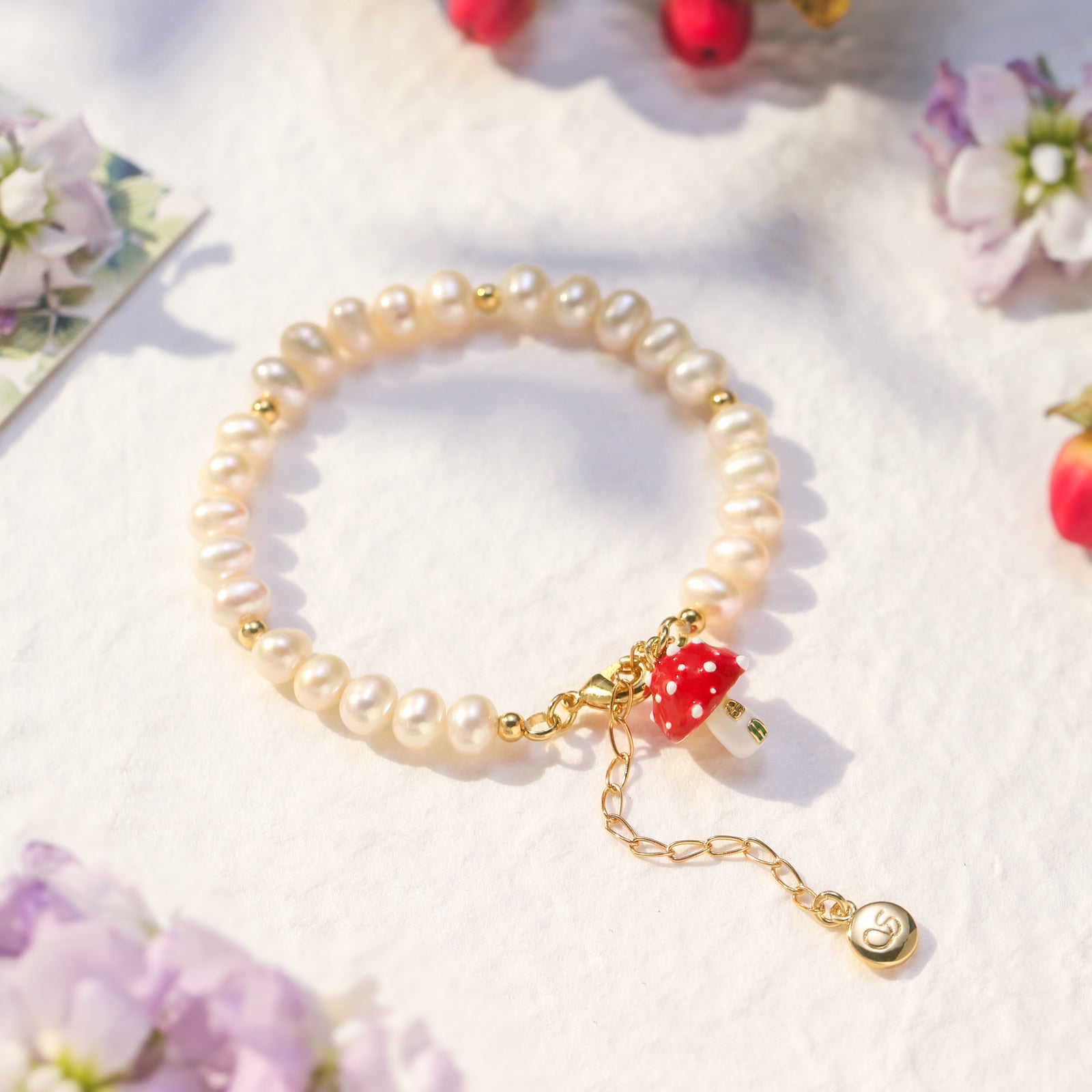 Mushroom Pearls Bracelet